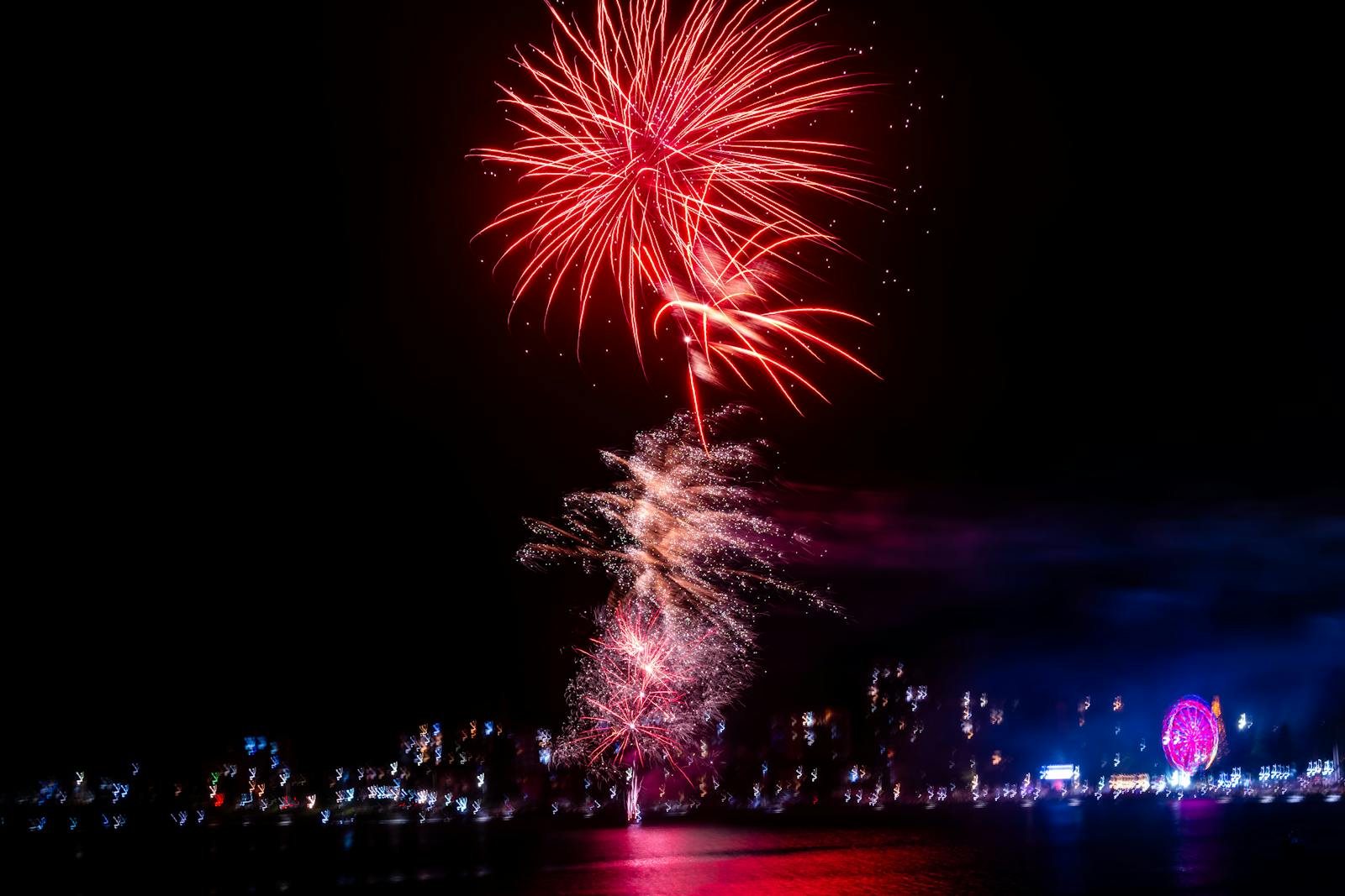 New Year's Eve fireworks over Melbourne on 31 December