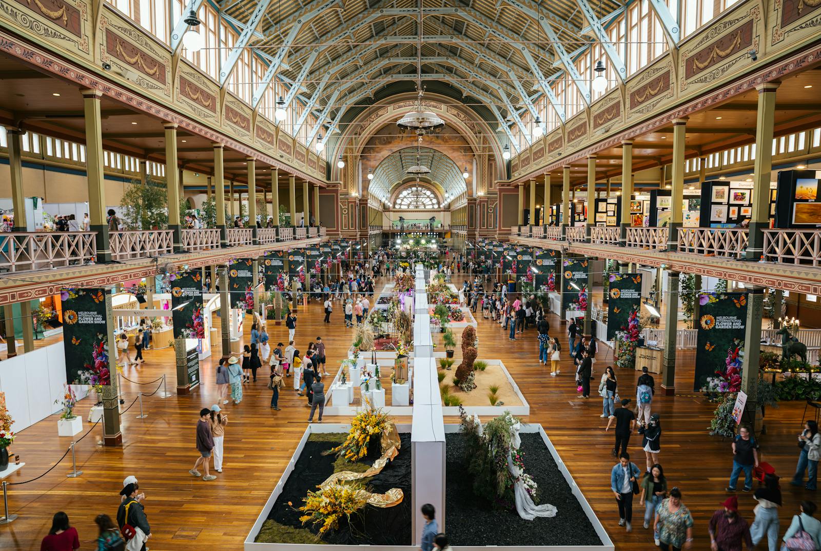 Melbourne festival atmosphere at the Royal Exhibition Building in Carlton