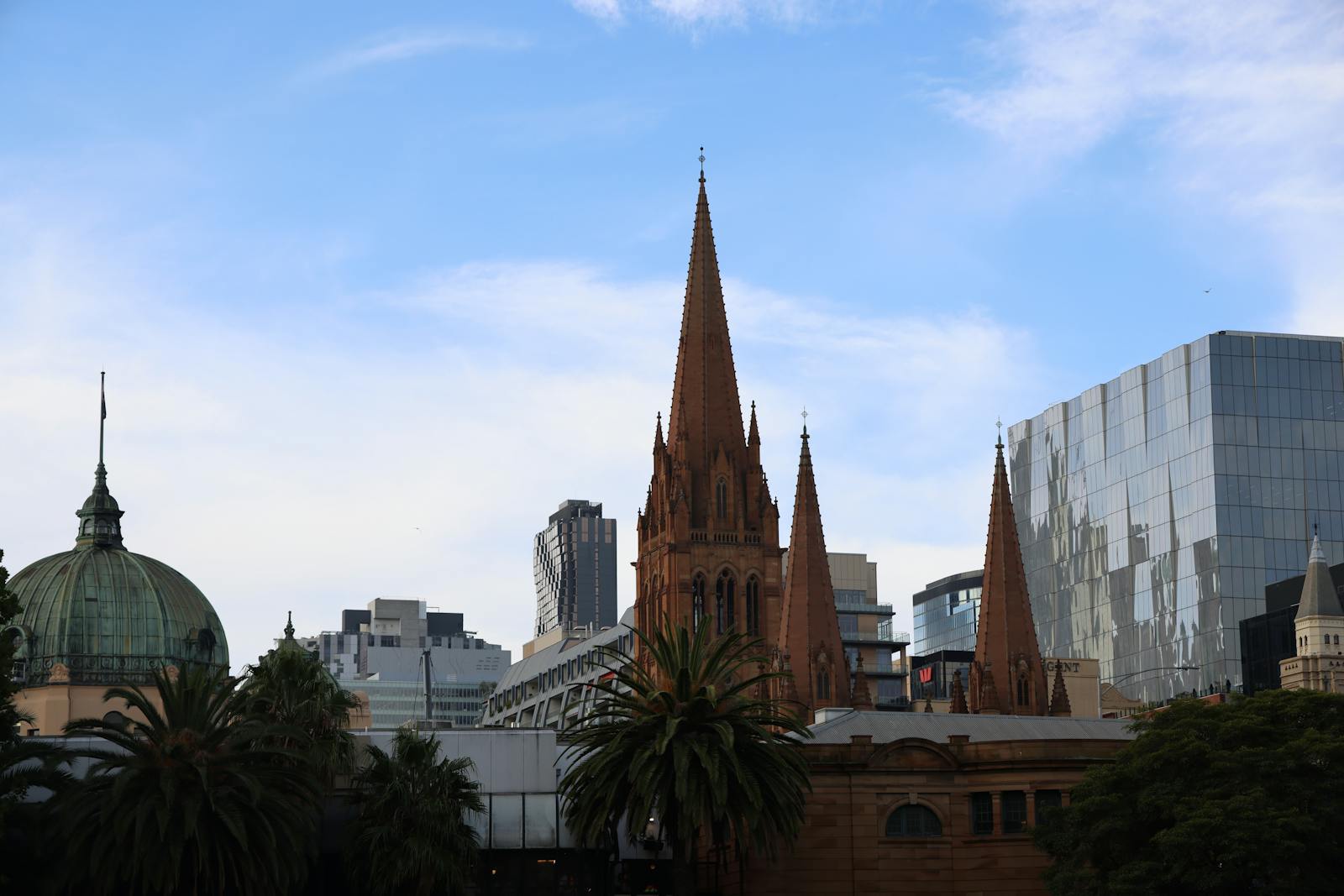 St Paul's Cathedral with the Melbourne CBD skyline