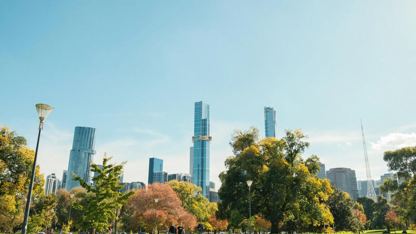 A grand heritage garden with lawns and trees in Melbourne