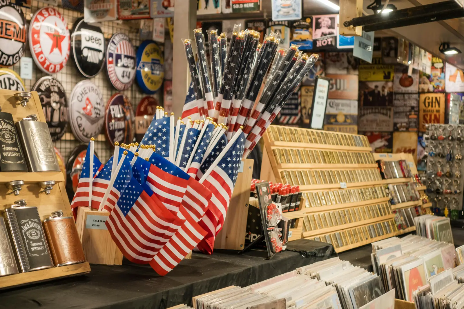 A selection of Australian souvenirs and gifts on display in Melbourne
