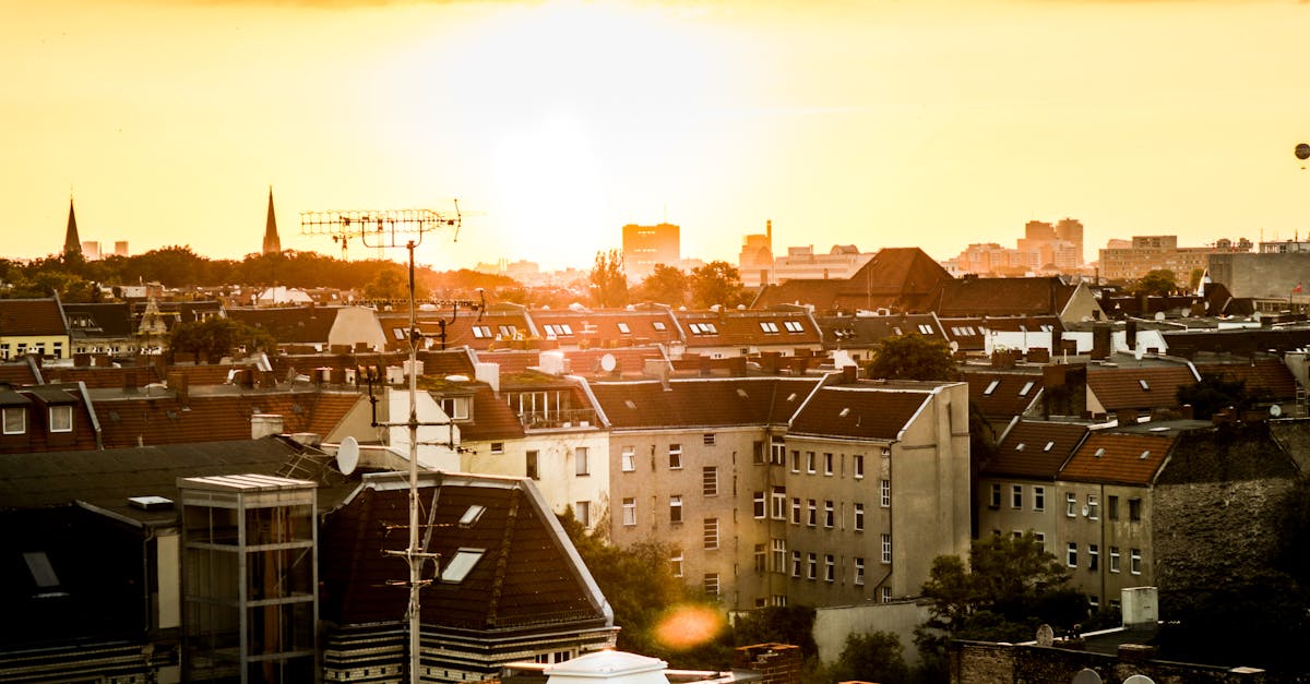 Sunset at a Melbourne rooftop venue