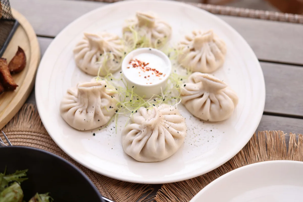 A plate of cheap dumplings in Melbourne's Chinatown