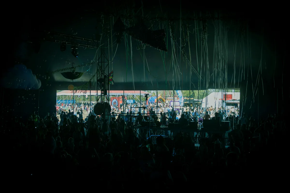 Crowds at a Melbourne festival event in March