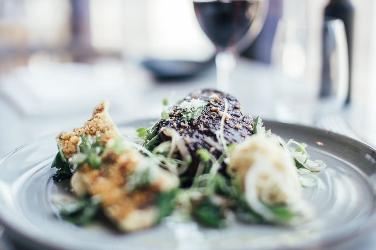 A plated fine-dining dish
