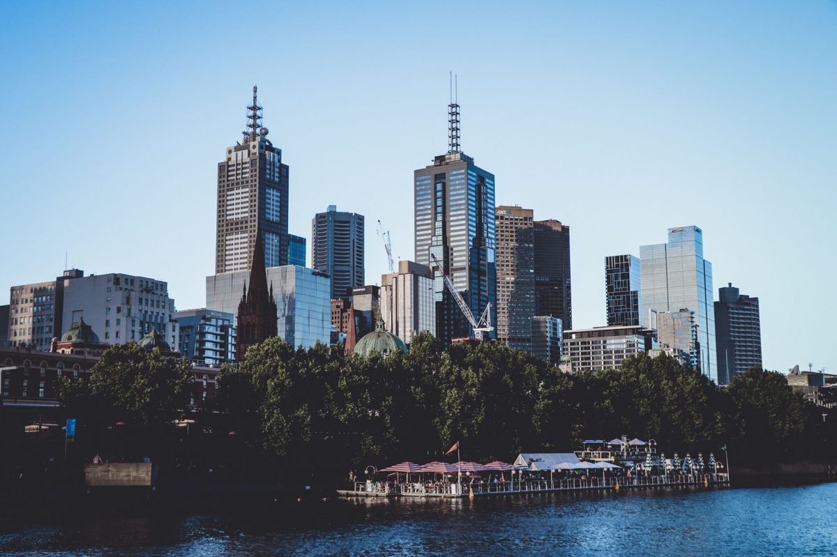 Melbourne city skyline over the Yarra River