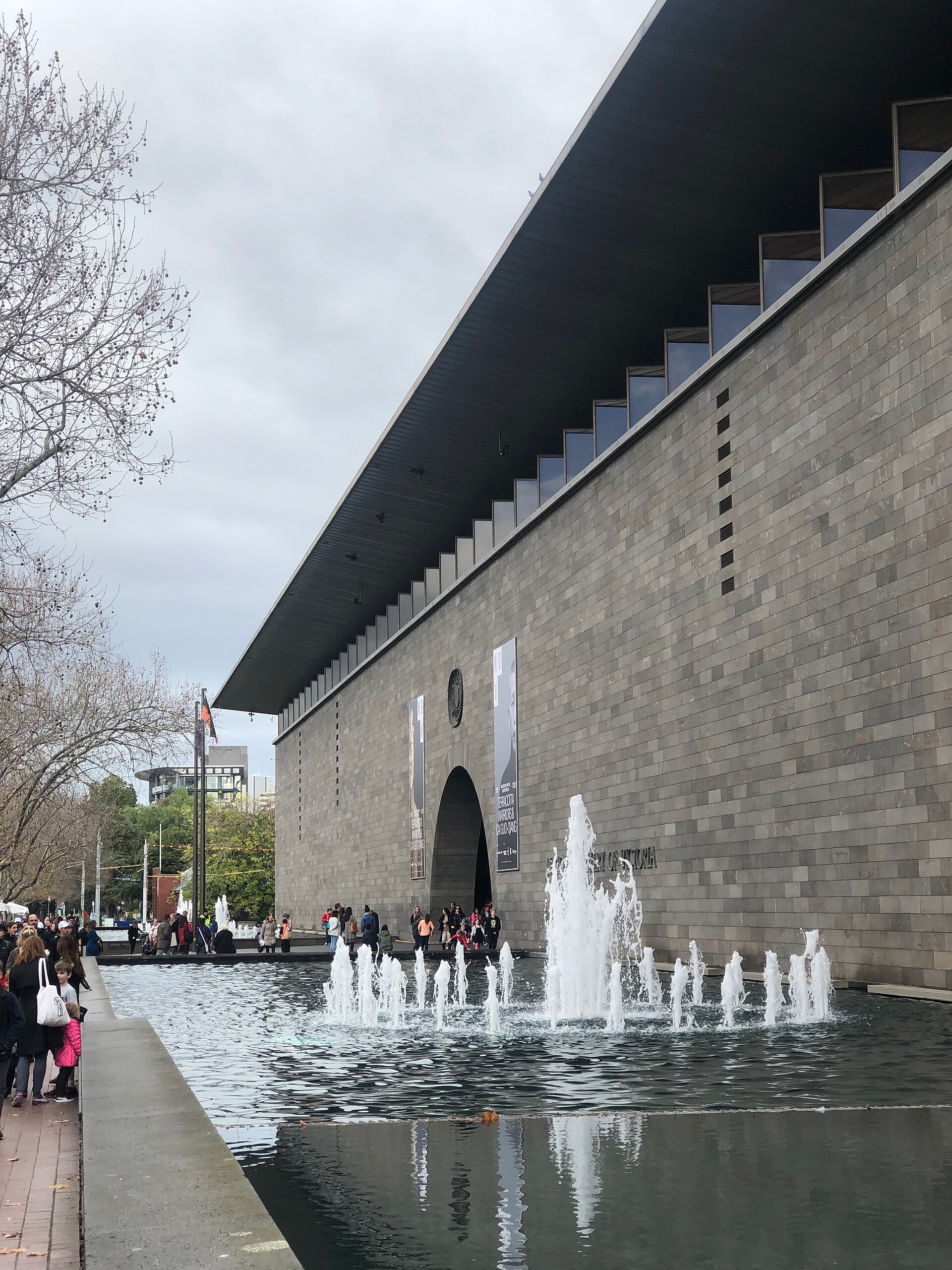 The National Gallery of Victoria building on St Kilda Road, Melbourne